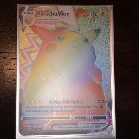 pokemon cards rainbow rare pikachu [NM] Pikachu VMAX Vivid Voltage #188 Rainbow